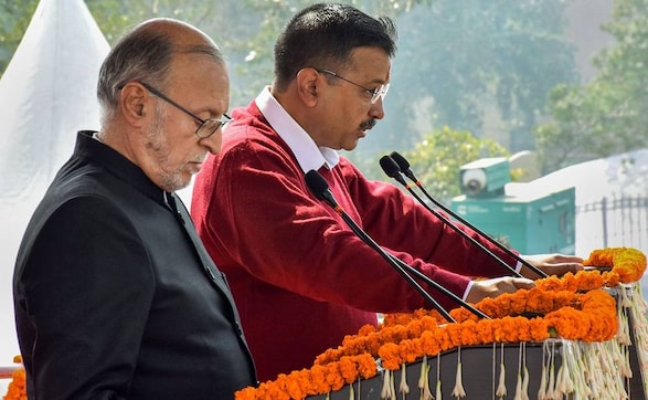 Arvind Kejriwal sworn in as Delhi CM for third consecutive term: Ministers take oath in their own style at packed Ramlila Maidan Arvind Kejriwal sworn in as Delhi CM for third consecutive term: Ministers take oath in their own style at packed Ramlila Maidan
