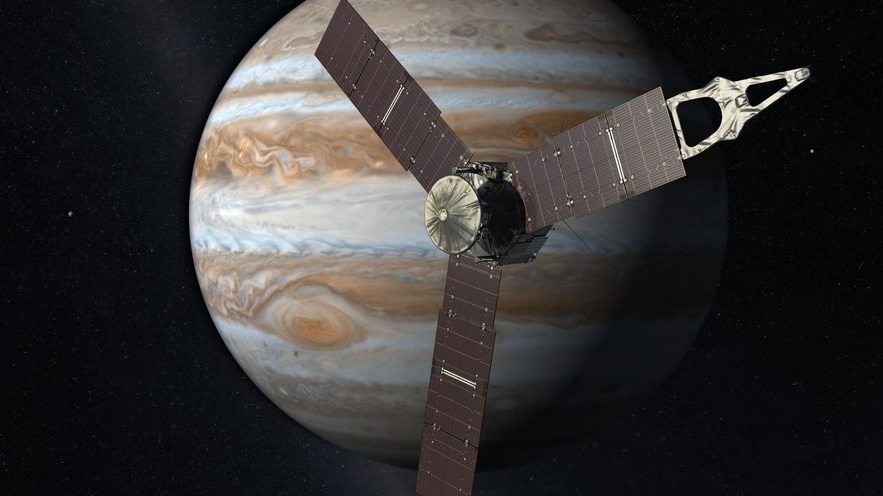 Artistic impression of NASA's Juno mission to Jupiter Image credit: NASA