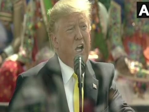 Donald Trump speech at Motera Stadium: POTUS hints at 'big' trade deal with India, $3-billion defence pact; calls Modi 'tough negotiator' Donald Trump speech at Motera Stadium: POTUS hints at 'big' trade deal with India, $3-billion defence pact; calls Modi 'tough negotiator'