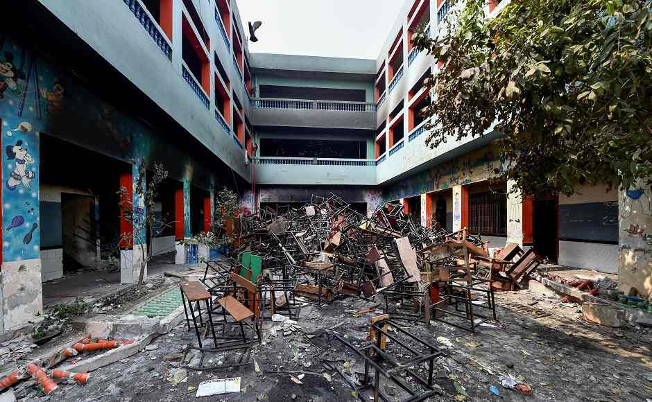 With even schools being vandalised in violence affected areas, Delhi deputy chief minister Manish Sisodia declared that all schools in Northeast Delhi would remain shut on Wednesday. The CBSE twice postponed the class 10, 12 exams for the centers in the district. PTI With even schools being vandalised in violence affected areas, Delhi deputy chief minister Manish Sisodia declared that all schools in Northeast Delhi would remain shut on Wednesday. The CBSE twice postponed the class 10, 12 exams for the centers in the district. PTI