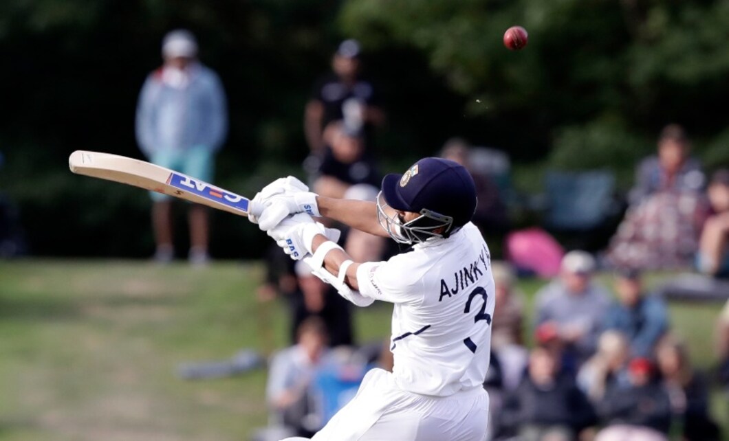India's Ajinkya Rahane reacts as he is hit while batting during play on day two of the second Test between New Zealand and India. AP India's Ajinkya Rahane reacts as he is hit while batting during play on day two of the second Test between New Zealand and India. AP