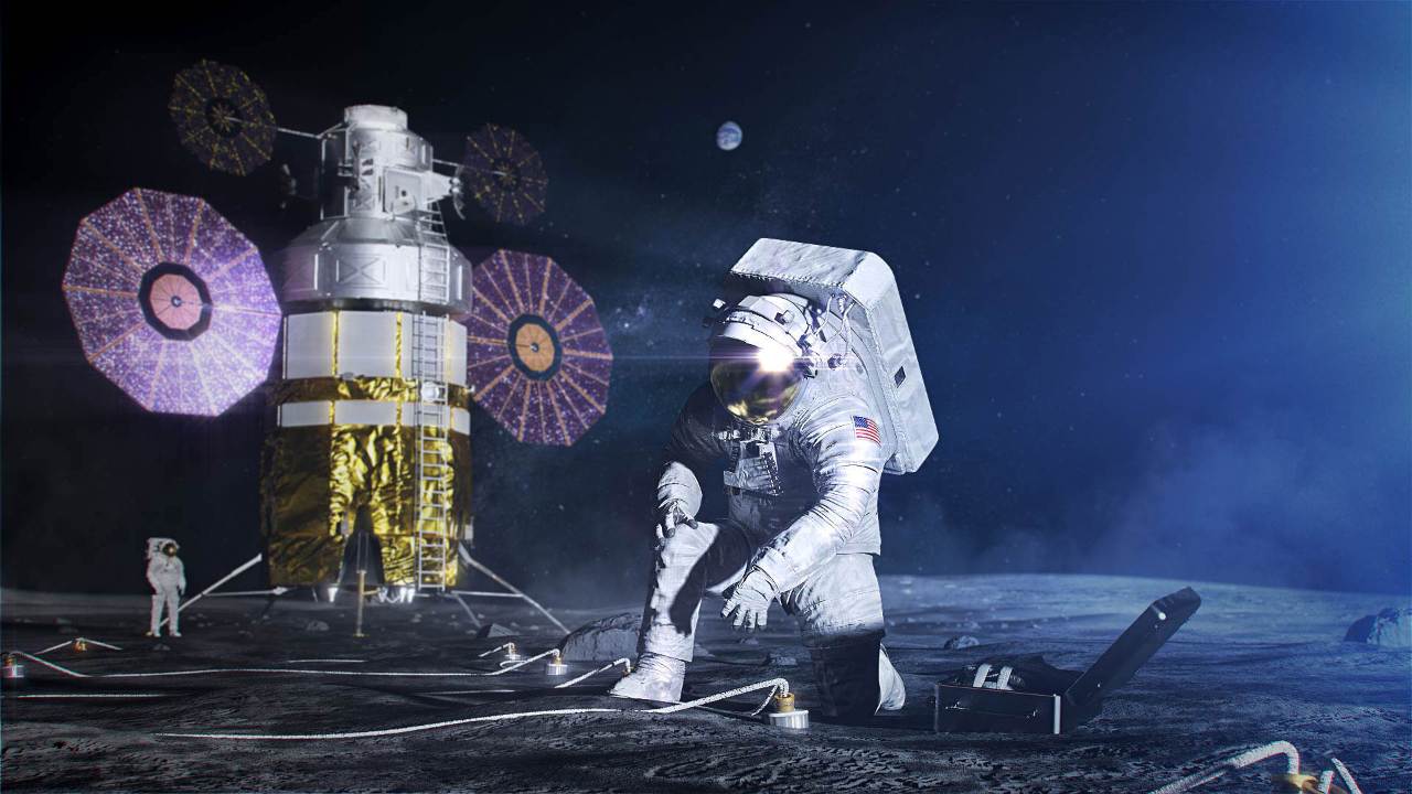 Artist illustration of the Artemis mission on the moon. image credit: NASA