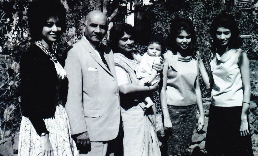 George and Nobina Lewis, with their three daughters — Iona, Arlene and Ramona.