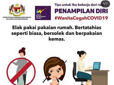 Malaysian govt apologizes for sharing sexist poster advising women on how to behave during lockdown