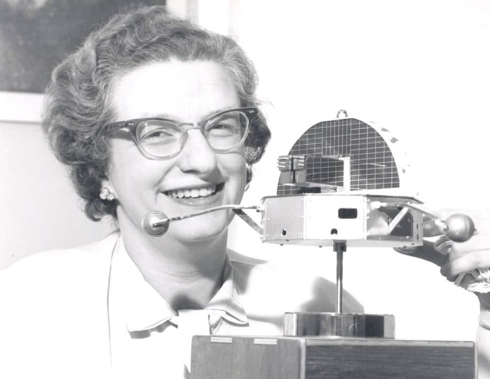 Dr. Nancy Grace Roman is shown with a model of the Orbiting Solar Observatory (OSO) in 1962. She was the first Chief of Astronomy in the Office of Space Science at NASA Headquarters. Image credit: NASA