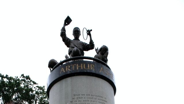 'White Lives Matter' sprayed on statue of African American tennis legend Arthur Ashe 'White Lives Matter' sprayed on statue of African American tennis legend Arthur Ashe