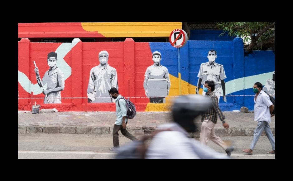 Over the past few months, Covid-19 has radically altered the world as we knew it. It has also highlighted the immense role of essential service providers in a time of crisis. Located on an expansive facade of the Mahim railway station, the mural celebrates the ‘Heroes of Mumbai’ - who have braved adversity and put their own lives at risk to make sure that we are safe. Over the past few months, Covid-19 has radically altered the world as we knew it. It has also highlighted the immense role of essential service providers in a time of crisis. Located on an expansive facade of the Mahim railway station, the mural celebrates the ‘Heroes of Mumbai’ - who have braved adversity and put their own lives at risk to make sure that we are safe.