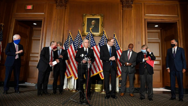 White House, Democrats at odds on virus aid as Republicans struggle to roll out $1 trillion coronavirus relief package White House, Democrats at odds on virus aid as Republicans struggle to roll out $1 trillion coronavirus relief package