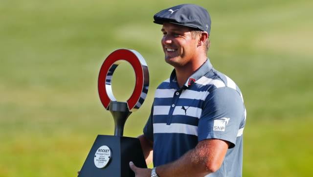 Bryson DeChambeau muscles his way to three-shot victory at Rocket Mortgage Classic in Detroit