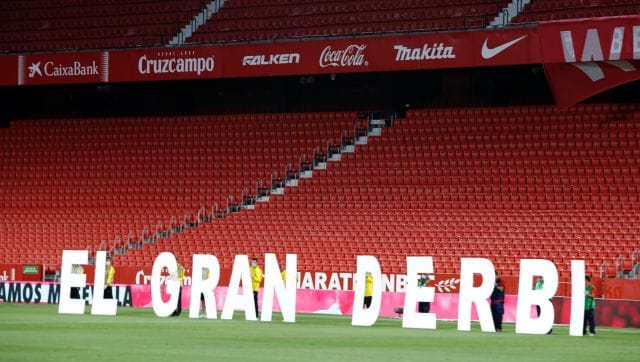The final 11 rounds of the LaLiga season had to be played behind closed doors due to the coronavirus pandemic. El Gran Derbi, the grudge match between Sevilla and Real Betis, was the first match back after the four-month break on 11 June. LaLiga The final 11 rounds of the LaLiga season had to be played behind closed doors due to the coronavirus pandemic. El Gran Derbi, the grudge match between Sevilla and Real Betis, was the first match back after the four-month break on 11 June. LaLiga