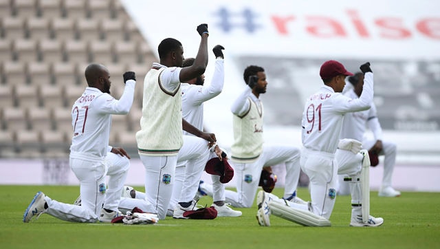 England vs West Indies: Players take knee in support of Black Lives Matter movement England vs West Indies: Players take knee in support of Black Lives Matter movement