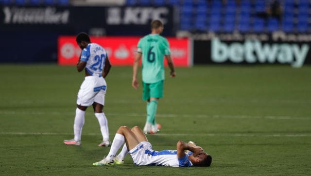 At the bottom of the table, the relegation fight went to the final day, the final few minutes. Leganes couldn't get a win against Real Madrid and went down to the Segunda Division. They will be joined by Espanyol and Real Mallorca. AP At the bottom of the table, the relegation fight went to the final day, the final few minutes. Leganes couldn't get a win against Real Madrid and went down to the Segunda Division. They will be joined by Espanyol and Real Mallorca. AP