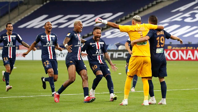 French League Cup final: Paris Saint-Germain beat Lyon on penalties to complete domestic treble French League Cup final: Paris Saint-Germain beat Lyon on penalties to complete domestic treble