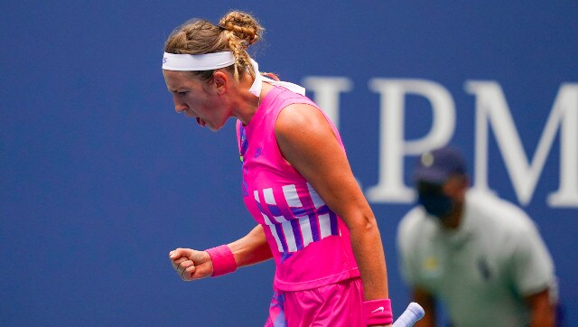 Belarus' Victoria Azarenka reacts during the women's singles final. AP Belarus' Victoria Azarenka reacts during the women's singles final. AP