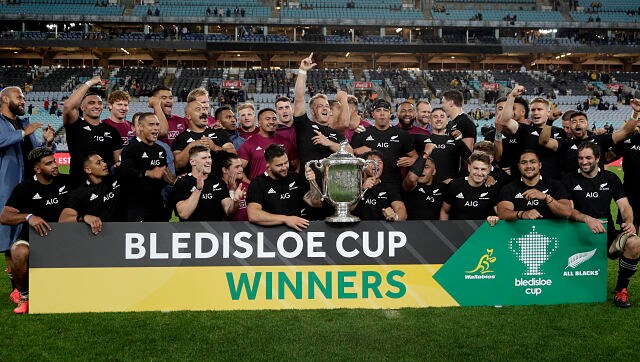 Bledisloe Cup: All Blacks retain trophy for record 18th straight year after beating Australia 43-5