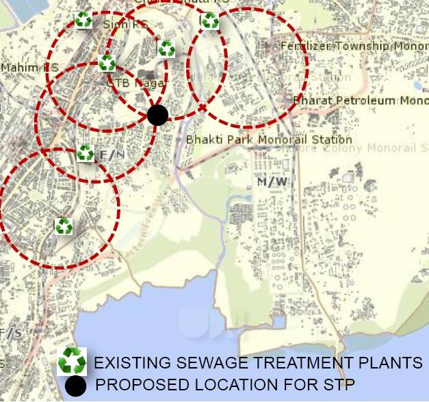 Proposed location for sewage treatment plant. Image: Author provided