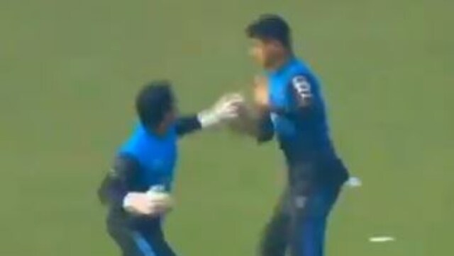 Watch: Mushfiqur Rahim threatens to hit teammate Nasum Ahmed during Bangabandhu T20 Cup match, later apologises Watch: Mushfiqur Rahim threatens to hit teammate Nasum Ahmed during Bangabandhu T20 Cup match, later apologises