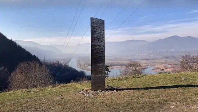 Giant metal monolith spotted in Romania days after unexplained disappearance of similar one in Utah Giant metal monolith spotted in Romania days after unexplained disappearance of similar one in Utah