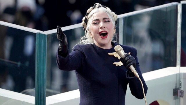 Lady Gaga launched Joe Biden's inauguration ceremony by belting out a classic rendition of the US national anthem, donning a billowing ball gown and enormous dove brooch. AP Lady Gaga launched Joe Biden's inauguration ceremony by belting out a classic rendition of the US national anthem, donning a billowing ball gown and enormous dove brooch. AP