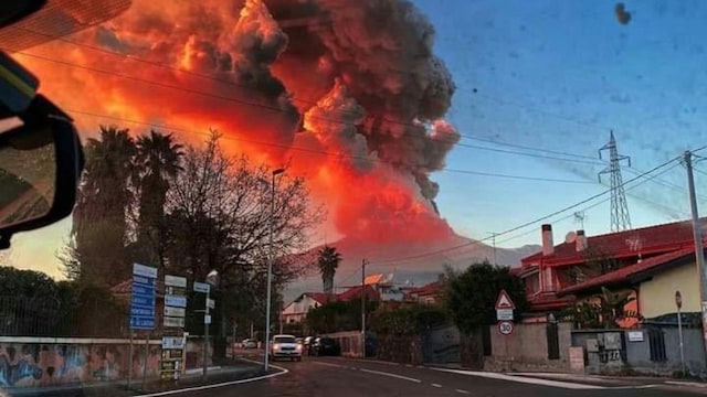 Sicilians 'not worried' that Mount Etna is erupting as they have 'seen worse'