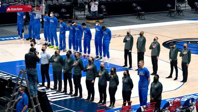 NBA orders teams to play US national anthem after Dallas Mavericks halt NBA orders teams to play US national anthem after Dallas Mavericks halt