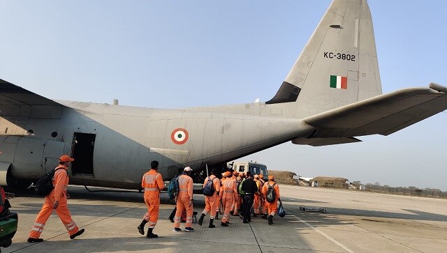 The Indian Air Force and the army also swung into action as part of a multi-agency rescue operation. Indian Air Force has operated C-130 and AN32 transport aircraft to airlift personnel from National Disaster Response Force (NDRF) to the affected areas, said officials. Image credits: Twitter @PIBDehradun