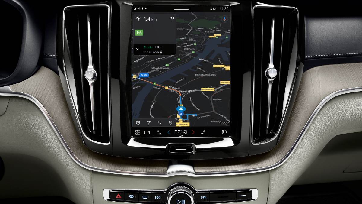 The 2021 Volvo XC60 features the same Google Android-based infotainment system that debuted on the XC40 Recharge. Image: Volvo