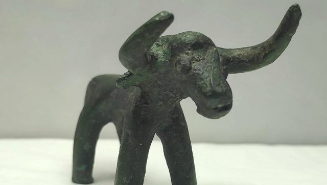 Greece: Heavy rainfall leads to discovery of ancient bronze bull figurine, a votive offering made to Zeus Greece: Heavy rainfall leads to discovery of ancient bronze bull figurine, a votive offering made to Zeus