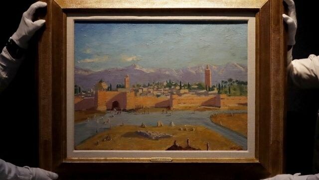 Winston Churchill's painting owned by Angelina Jolie smashes auction record; sells for more than $11.5 million Winston Churchill's painting owned by Angelina Jolie smashes auction record; sells for more than $11.5 million