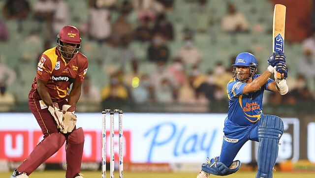 Road Safety World Series: Sachin Tendulkar, Yuvraj Singh help India Legends beat West Indies, qualify for final Road Safety World Series: Sachin Tendulkar, Yuvraj Singh help India Legends beat West Indies, qualify for final