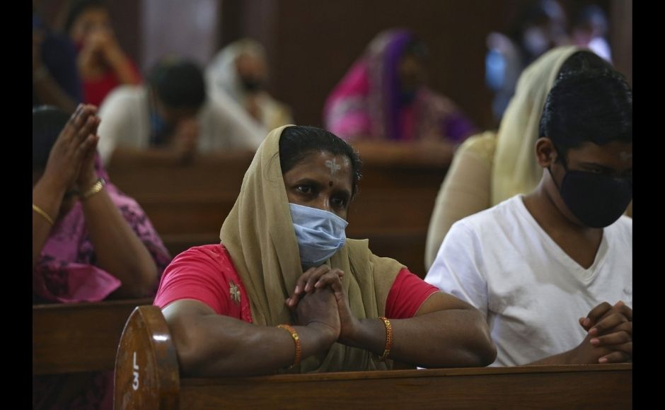 Catholics offer prayers during a mass in observance of Ash Wednesday at the St. Joseph Cathedral in Hyderabad, India, Wednesday, 17 February, 2021. Ash Wednesday marks the beginning of Lent, a solemn period of 40 days of prayer and self-denial leading up to Easter. Photo via The Associated Press/Mahesh Kumar A Catholics offer prayers during a mass in observance of Ash Wednesday at the St. Joseph Cathedral in Hyderabad, India, Wednesday, 17 February, 2021. Ash Wednesday marks the beginning of Lent, a solemn period of 40 days of prayer and self-denial leading up to Easter. Photo via The Associated Press/Mahesh Kumar A
