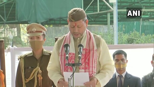 Tirath Singh Rawat sworn-in as Uttarakhand CM; state will scale 'new heights of progress', says PM Modi Tirath Singh Rawat sworn-in as Uttarakhand CM; state will scale 'new heights of progress', says PM Modi