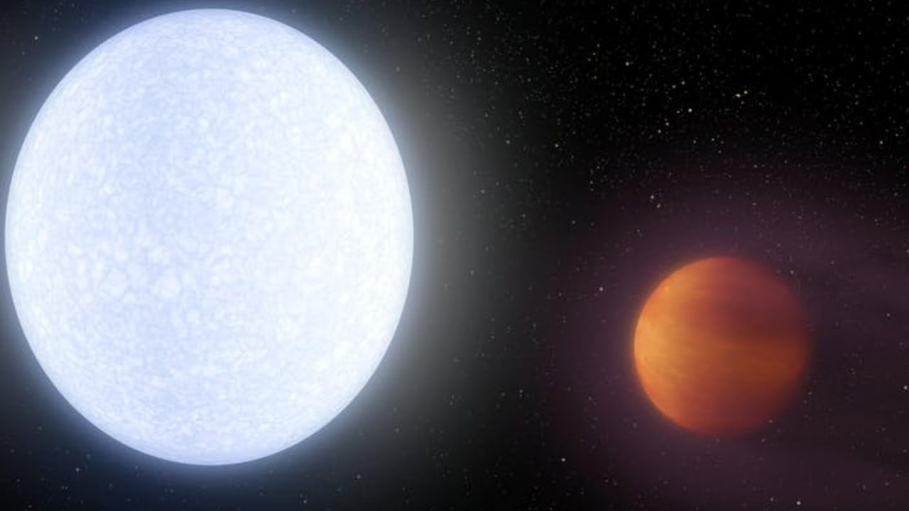 Artist’s impression of Kelt-9 b orbiting its parent star. NASA/JPL-Caltech