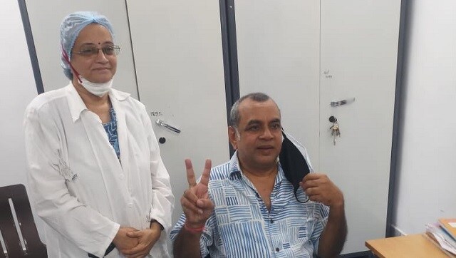 Paresh Rawal, wife Swaroop receive first dose of COVID-19 vaccine, share picture from vaccination centre