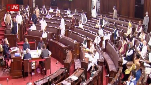 Budget Session: Opposition leaders shout slogans, storm Well of Lok Sabha to protest rising fuel prices Budget Session: Opposition leaders shout slogans, storm Well of Lok Sabha to protest rising fuel prices