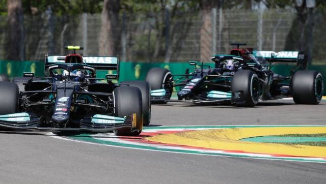 Formula 1 2021: Wary Mercedes dominate practice in Imola as Max Verstappen runs into trouble