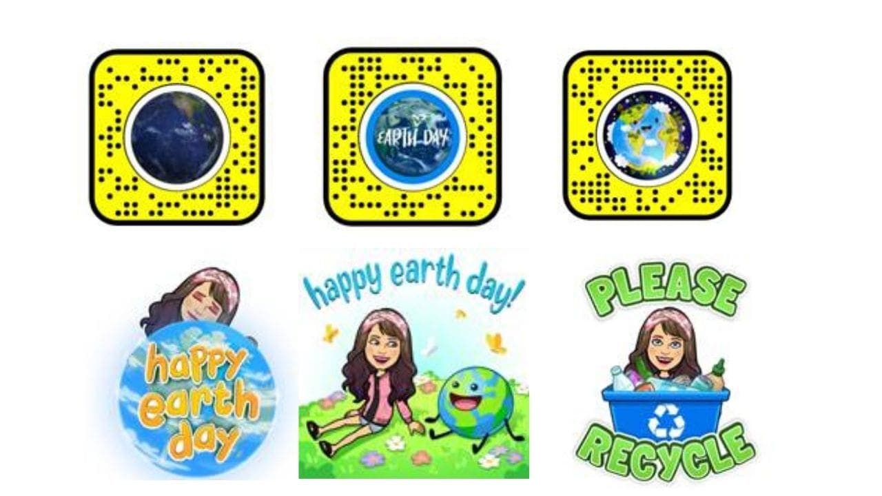 Snapchat Earth Day stickers and AR lenses