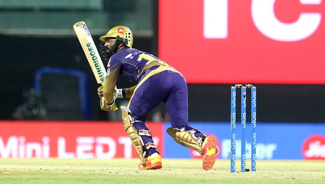 There was a mini collapse for KKR in the death overs but Dinesh Karthik played an important cameo as his knock of 22 off just nine ball helped his team to post 187/6 in 20 overs. Sportzpics There was a mini collapse for KKR in the death overs but Dinesh Karthik played an important cameo as his knock of 22 off just nine ball helped his team to post 187/6 in 20 overs. Sportzpics