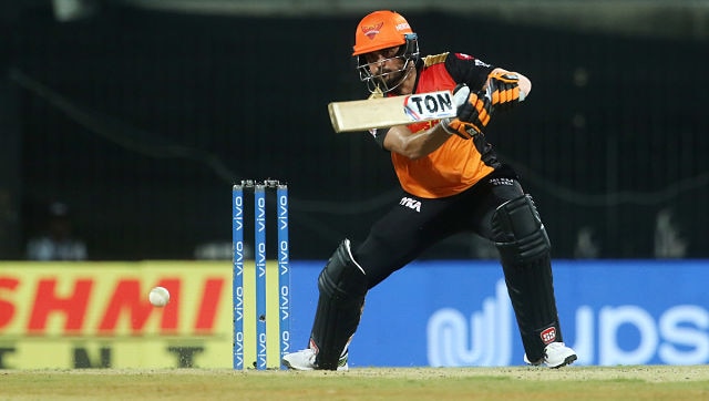 Once SRH lost Bairstow, the chase became difficult for the team. Manish Pandey remained unbeaten on 61 but he didn't get much help from others. Sportzpics Once SRH lost Bairstow, the chase became difficult for the team. Manish Pandey remained unbeaten on 61 but he didn't get much help from others. Sportzpics