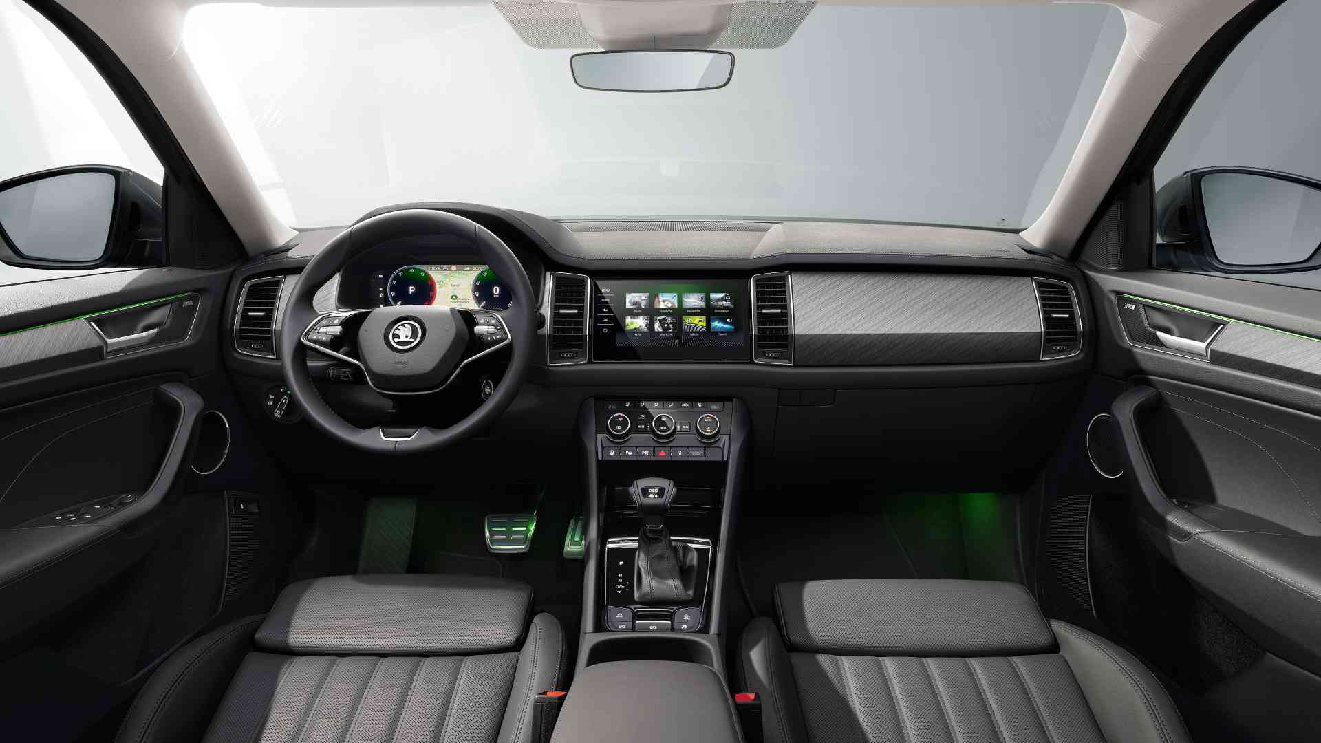 Front seats of the 2021 Skoda Kodiaq L&K feature ventilation and massage functions. Image: Skoda