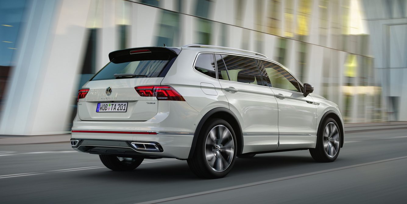 The 2022 Volkswagen Tiguan Allspace facelift is 22 mm longer than the pre-facelift model. Image: Volkswagen