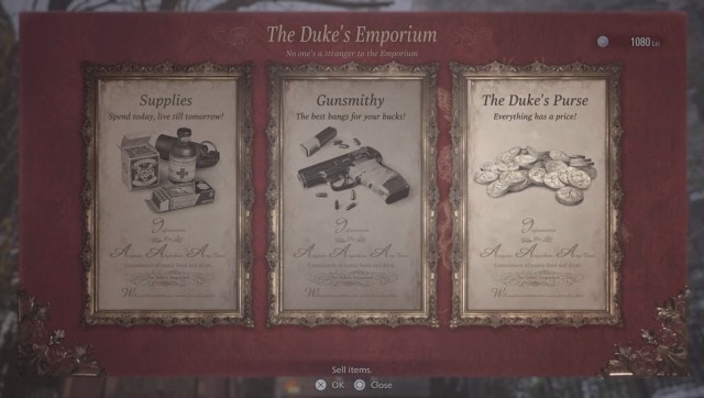 The Duke's Emporium is an absolute rip-off. Screen grab from Resident Evil Village