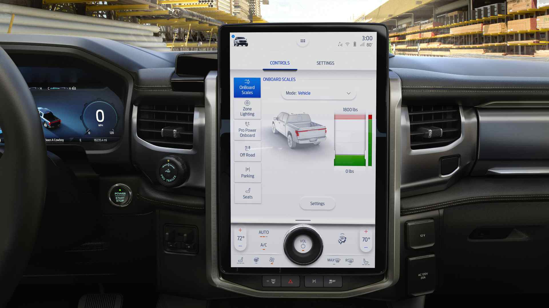 The Ford F-150 Lightning gets a tablet-style 15.5-inch touchscreen infotainment system. Image: Ford