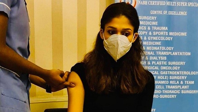 Nayanthara, Vignesh Shivan receive first dose of COVID-19 vaccination at Chennai hospital