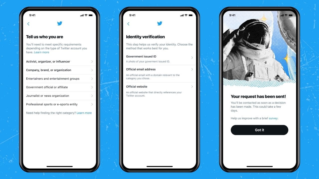 Here's a visual guide on how to send an application for verification on Twitter.