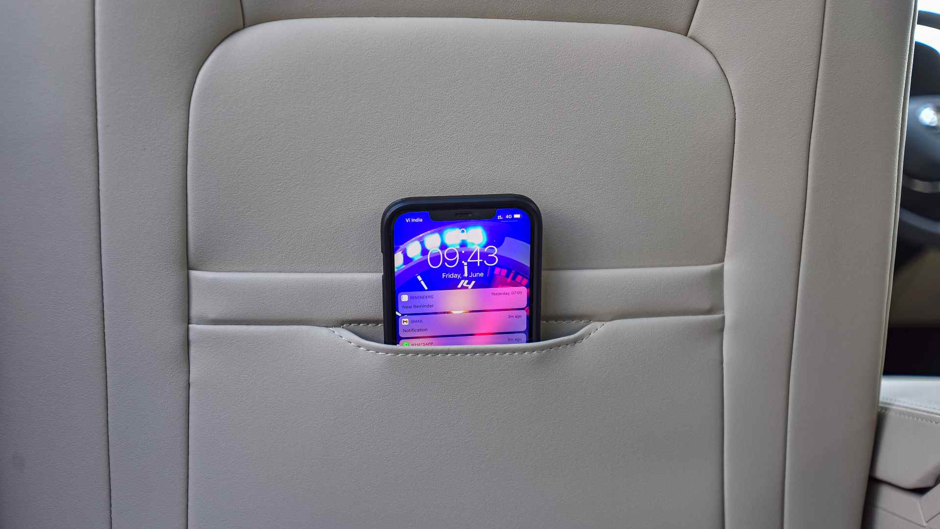 Subtle smartphone pocket is one of several thoughtful touches inside the 2021 Skoda Octavia. Image: Overdrive/Anis Shaikh