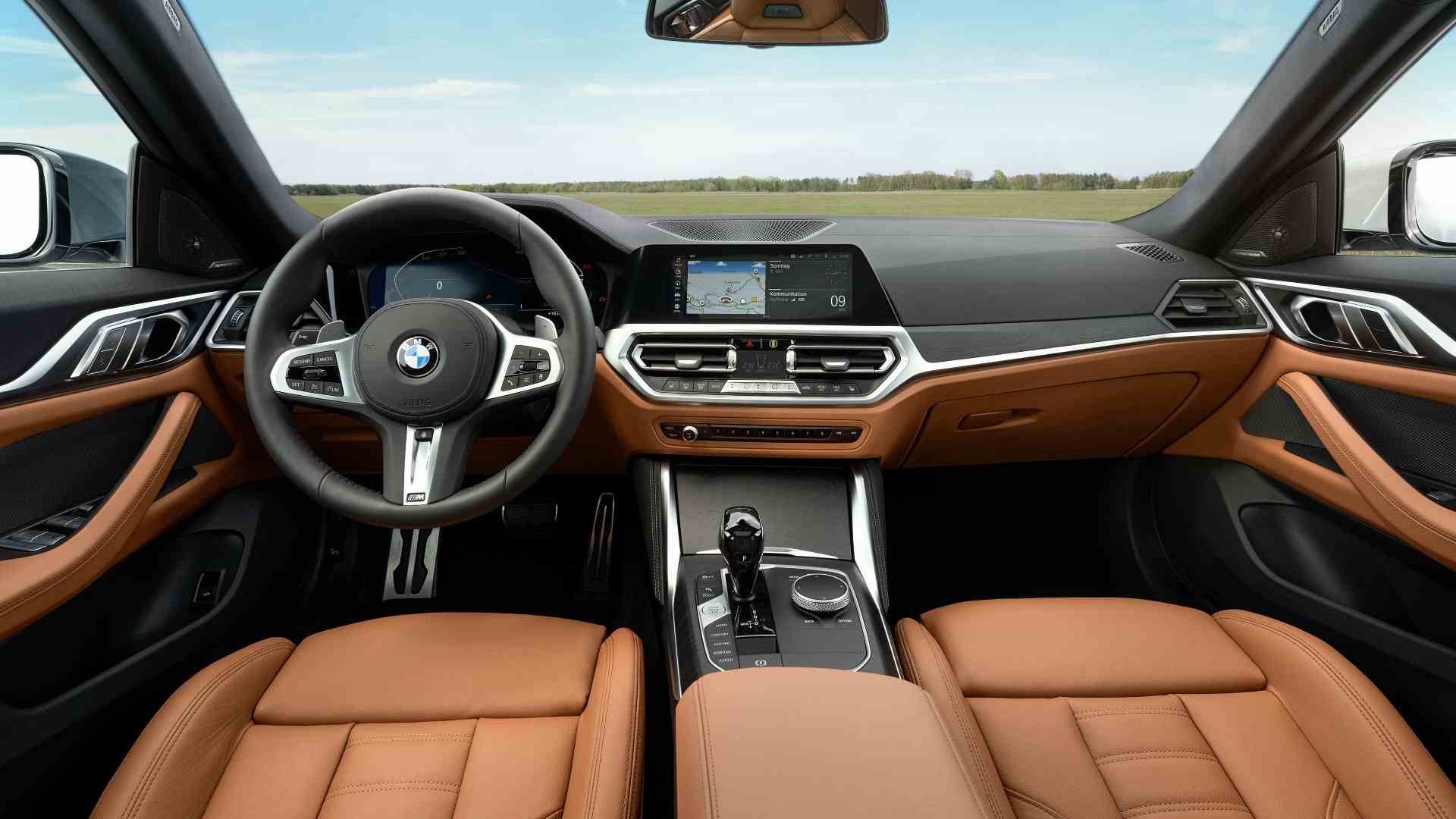 Inside, the new 4 Series Gran Coupe gets a 10.25-inch infotainment display with a 12.3-inch digital instruments display. Image: BMW