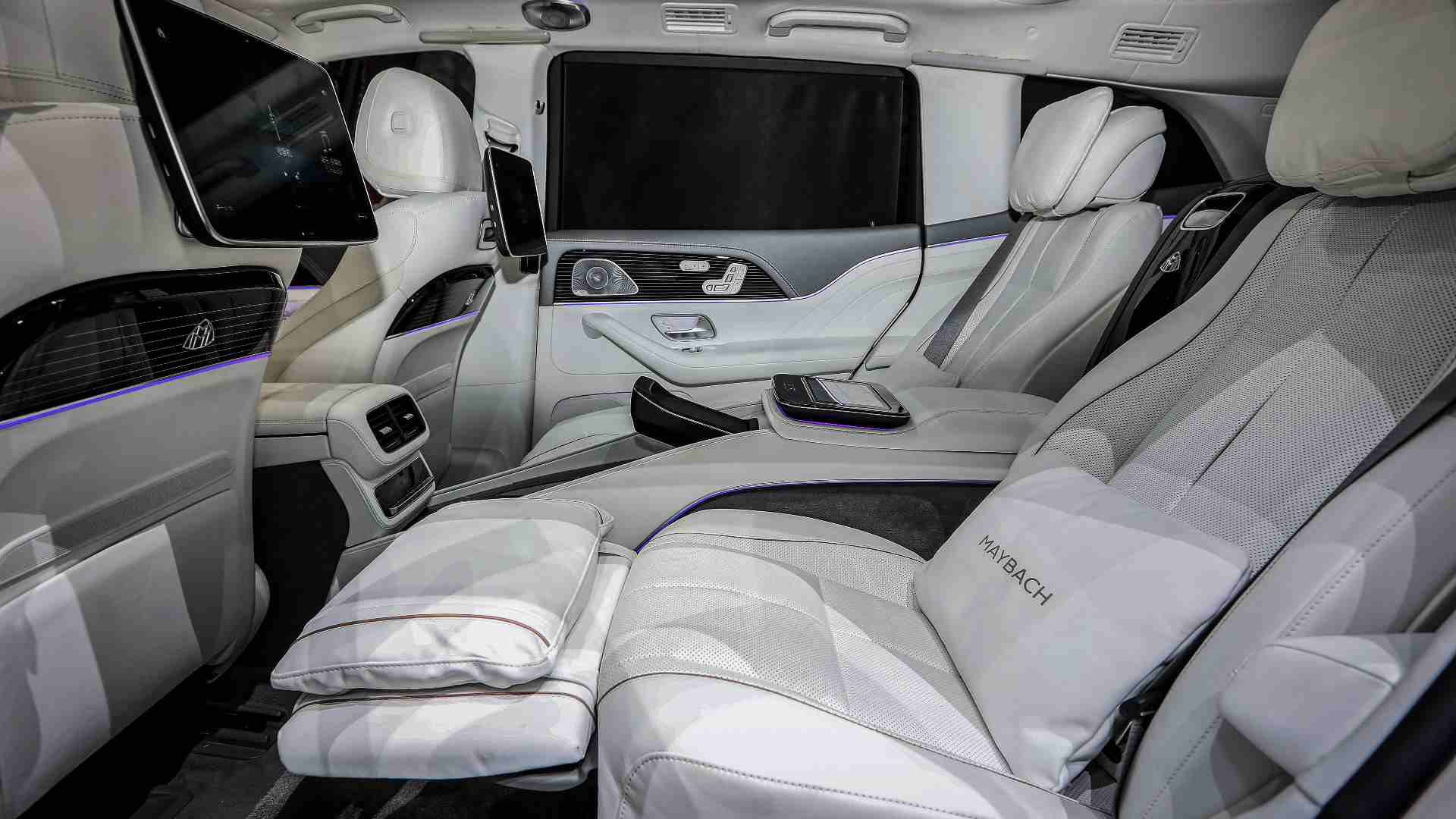Individual rear seats cost Rs 8 lakh, while rear entertainment screens are priced at Rs 5.10 lakh. Image: Mercedes-Benz