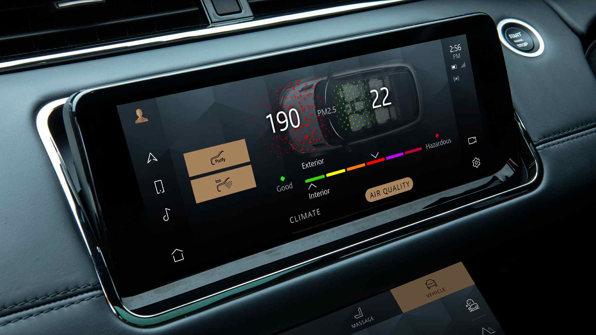 The ten-inch Pivi Pro infotainment system is new on the 2021 Range Rover Evoque. Image: Land Rover