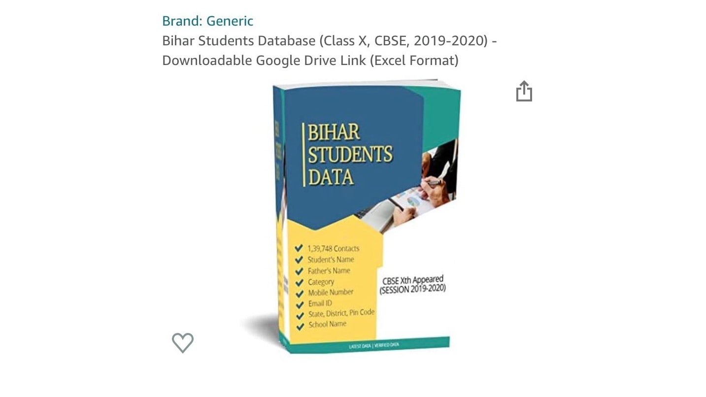Pent pakkede og merkede databaser som inneholder sensitive studentdata var til salgs på Amazon inntil nylig.
